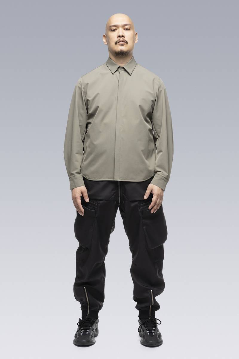 LA10-DS schoeller® Dryskin™ Press Button Shirt Jacket Alpha Green 10