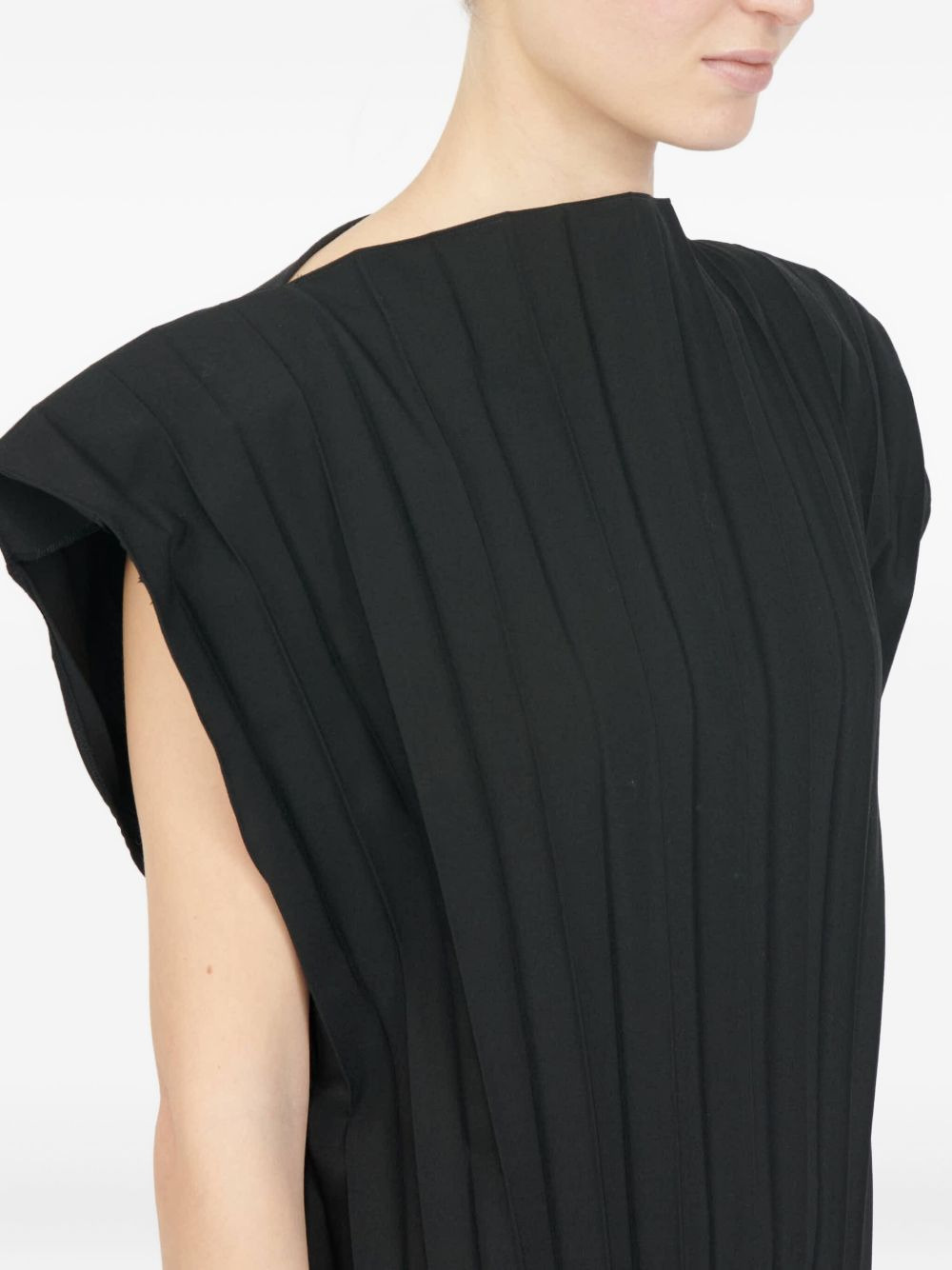 pleated sleeveless mini dress - 6