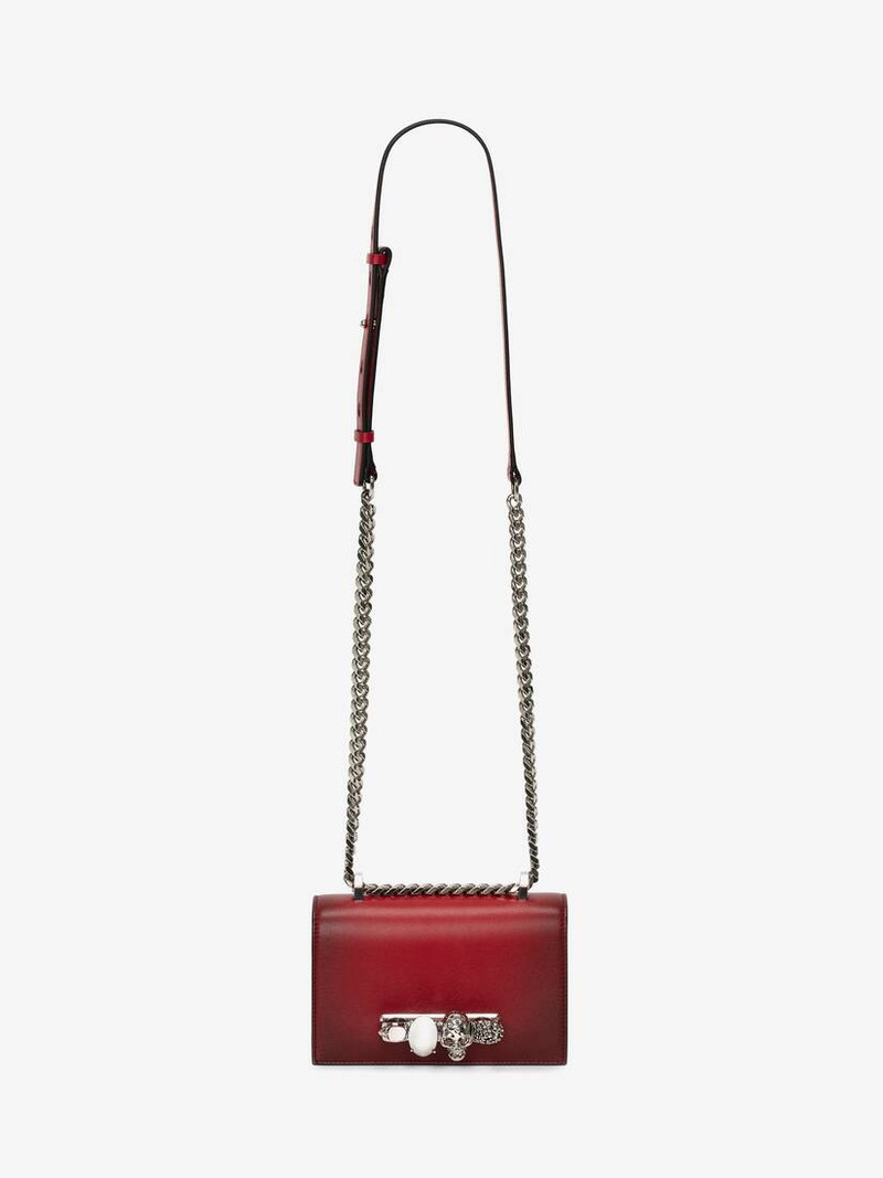 Women's Mini Jewelled Satchel in Red 5