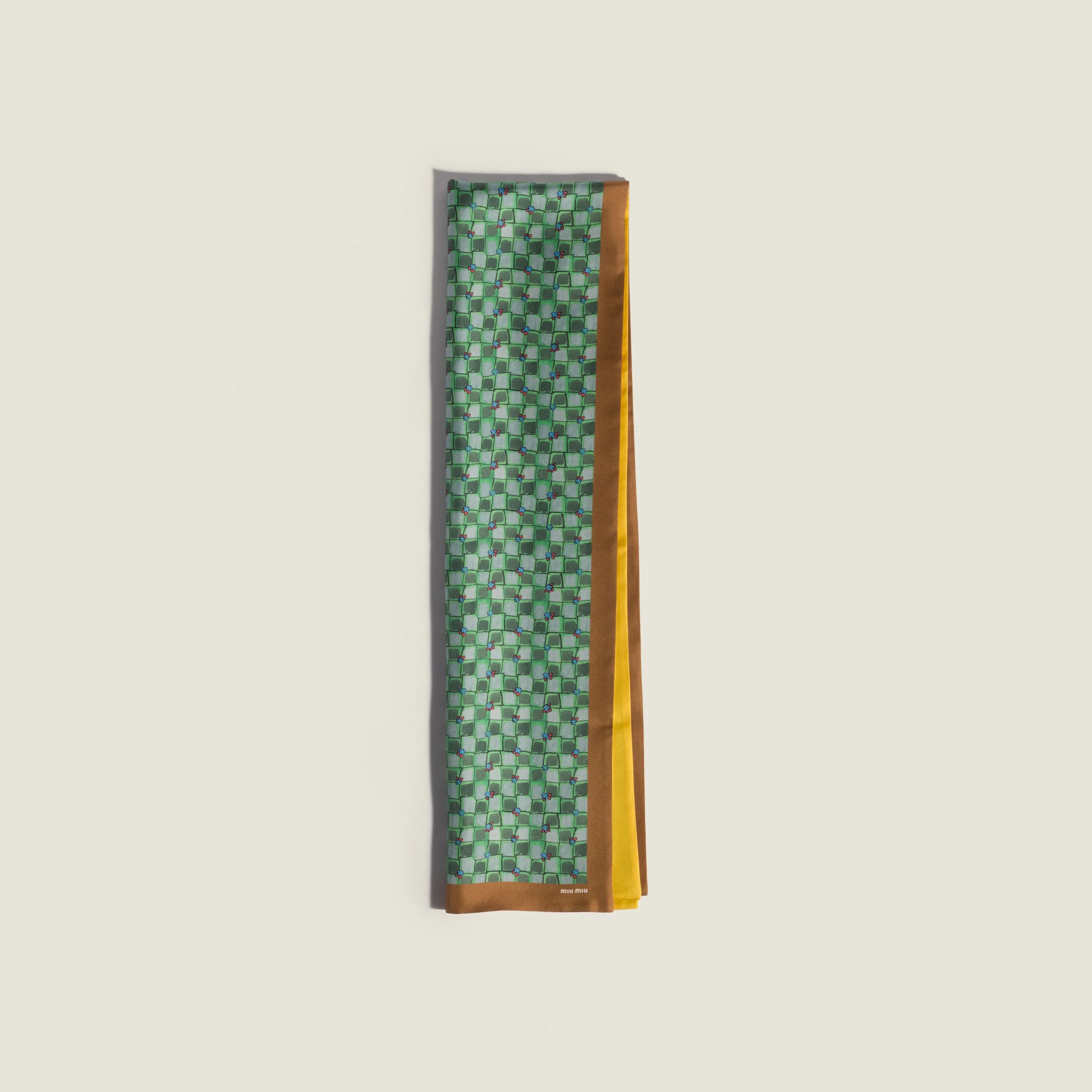 Printed twill scarf - 1