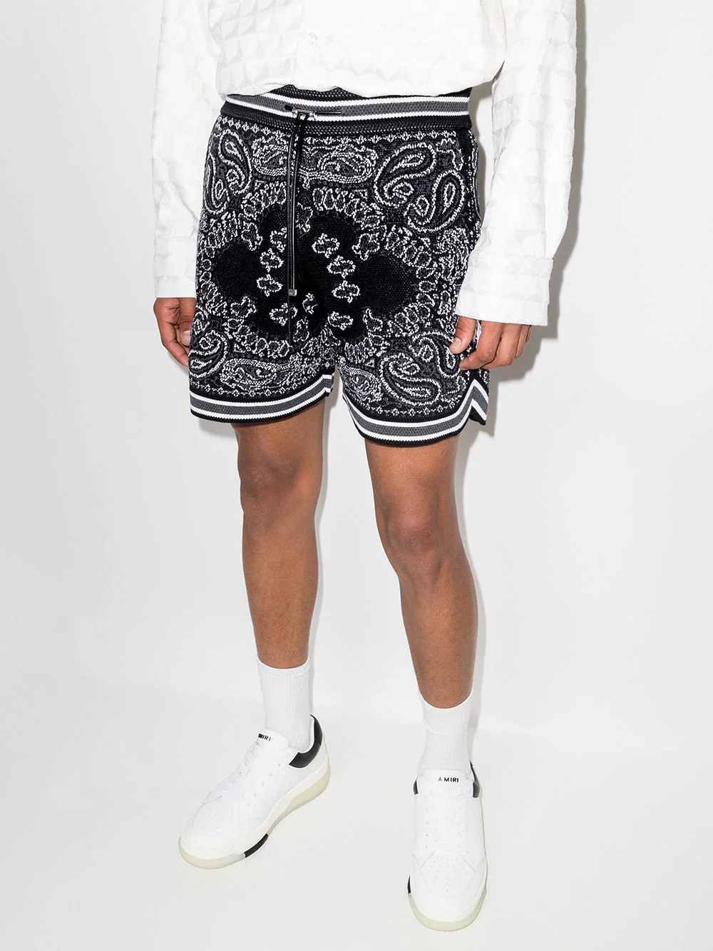 bandana-print track shorts - 2