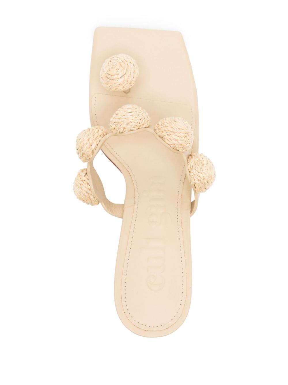 Sarina raffia-appliquÃ© sandals - 4