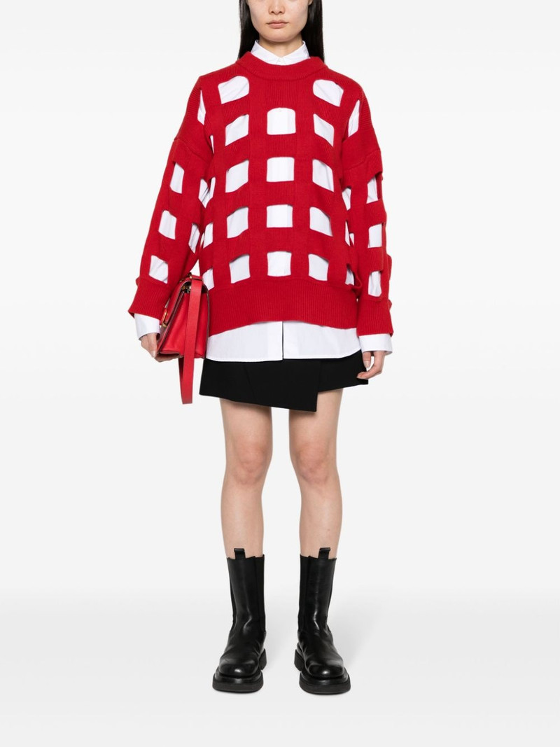 Valentino cut-out virgin-wool jumper outlook