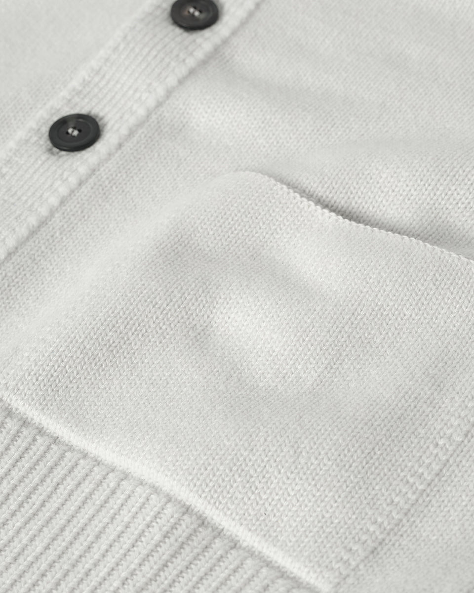 Ribbed Cashmere White Cardigan - 6