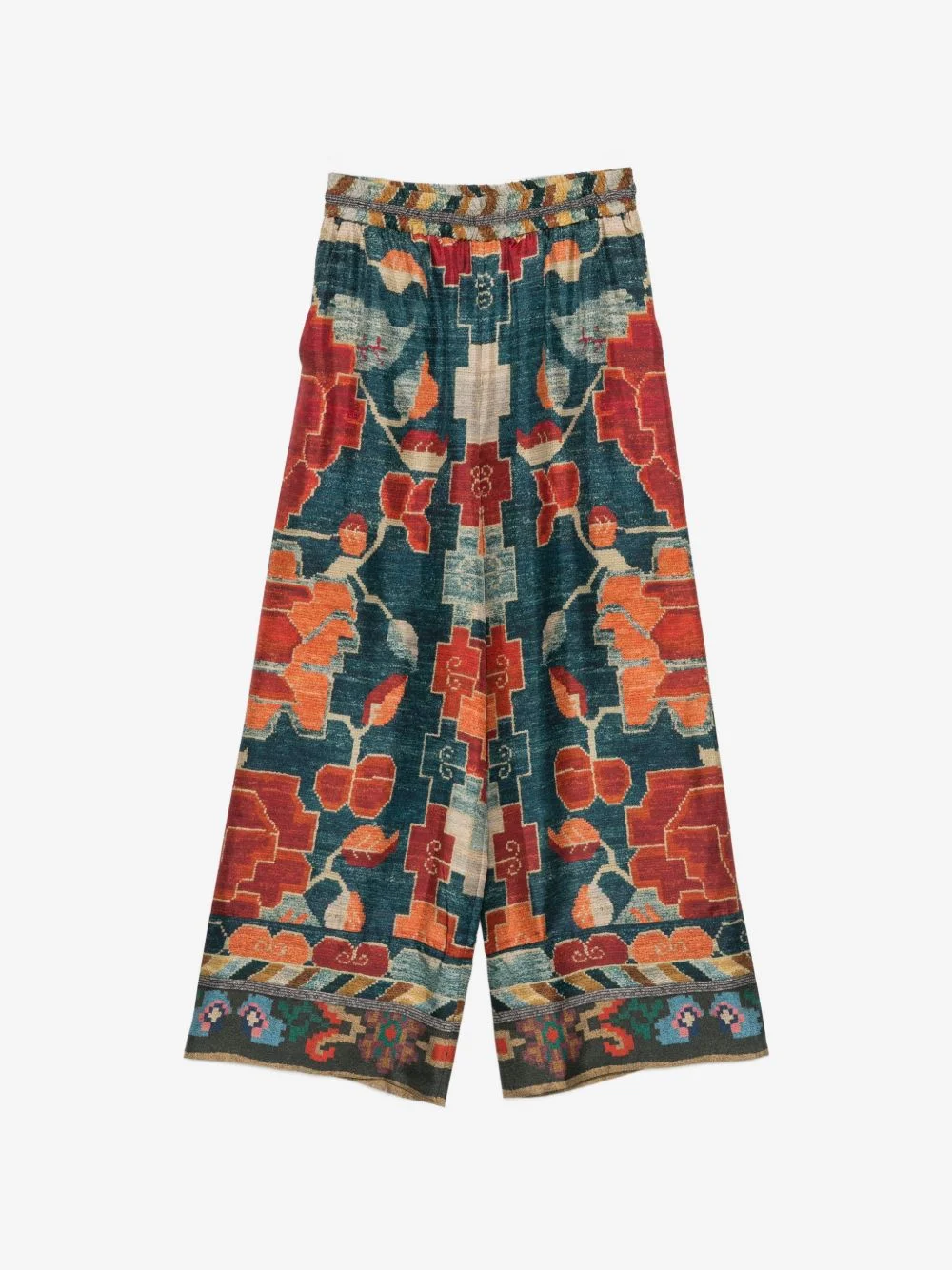 geometric-print wide-leg pants - 1