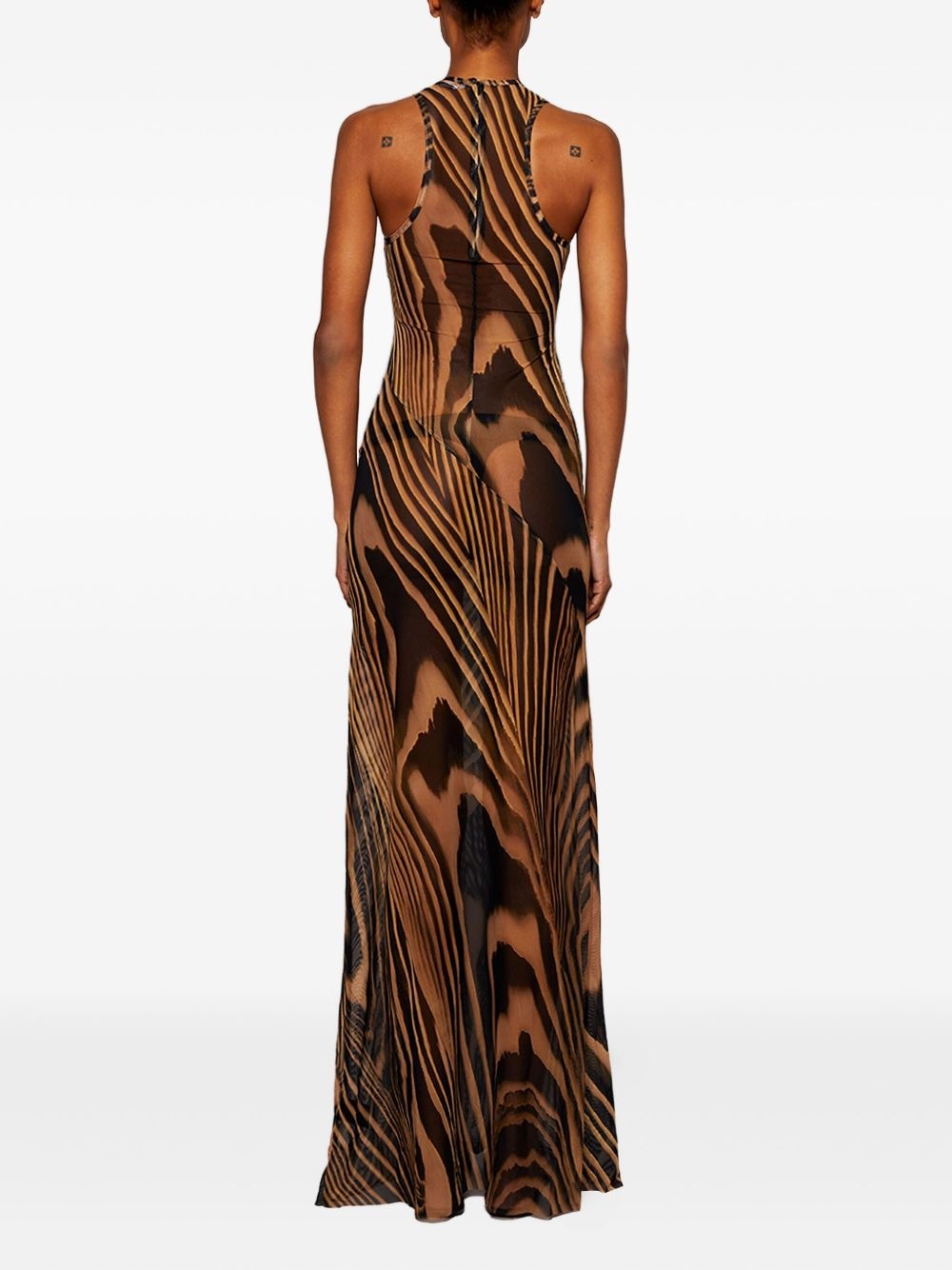 zebra-print maxi dress - 5