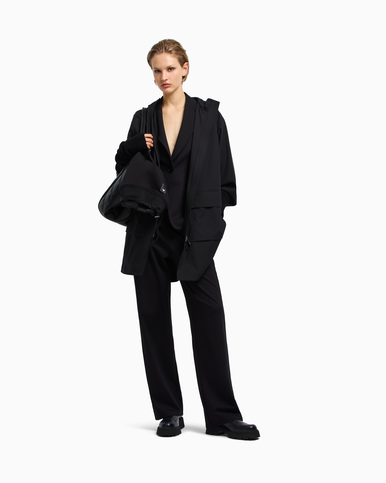 TRAVEL ESSENTIALS CAPSULE COLLECTION SINGLE-BREASTED BLAZER IN INTERLOCK JERSEY - 2