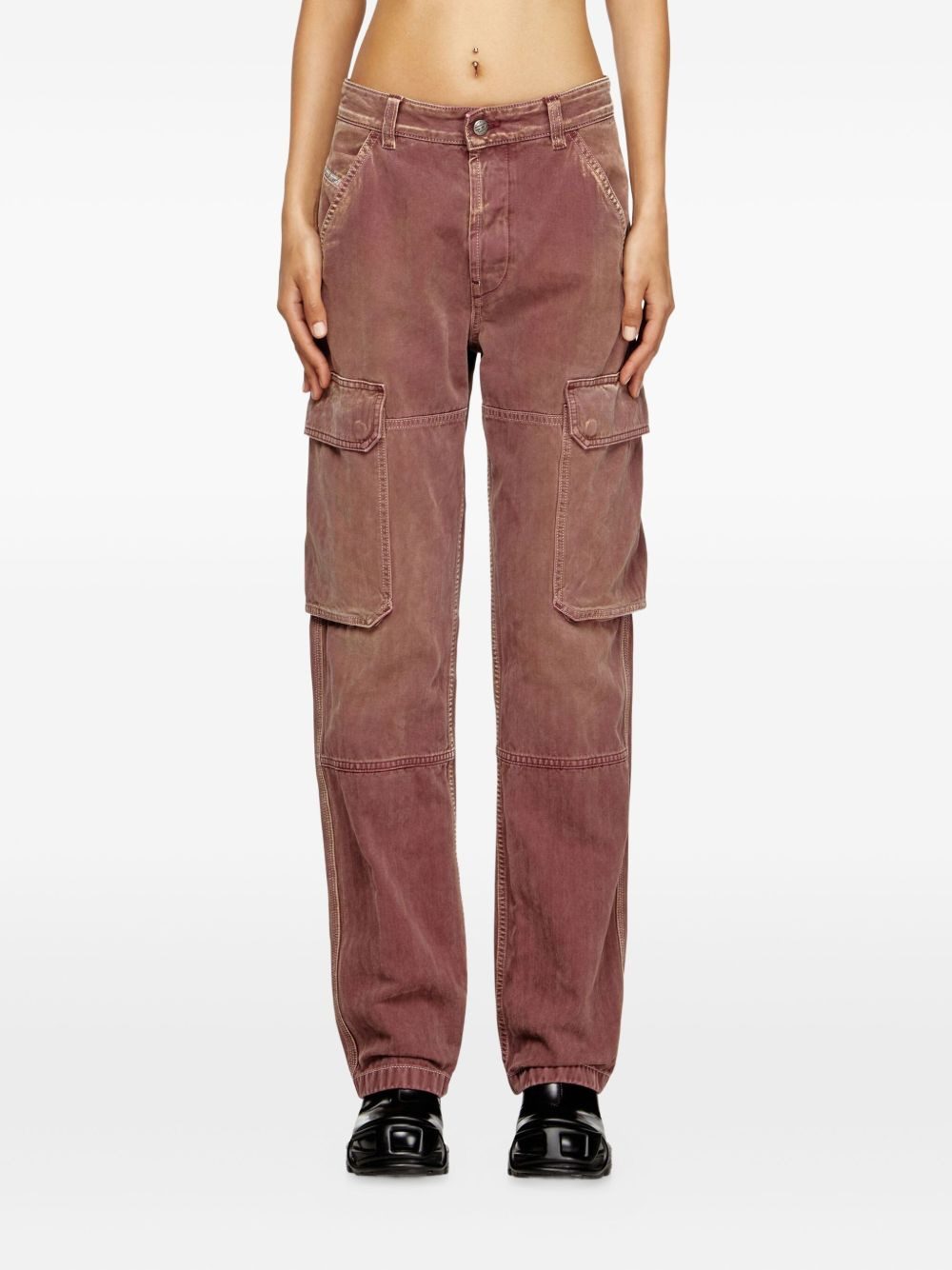 D-Pot cargo-pockets straight-leg jeans - 3