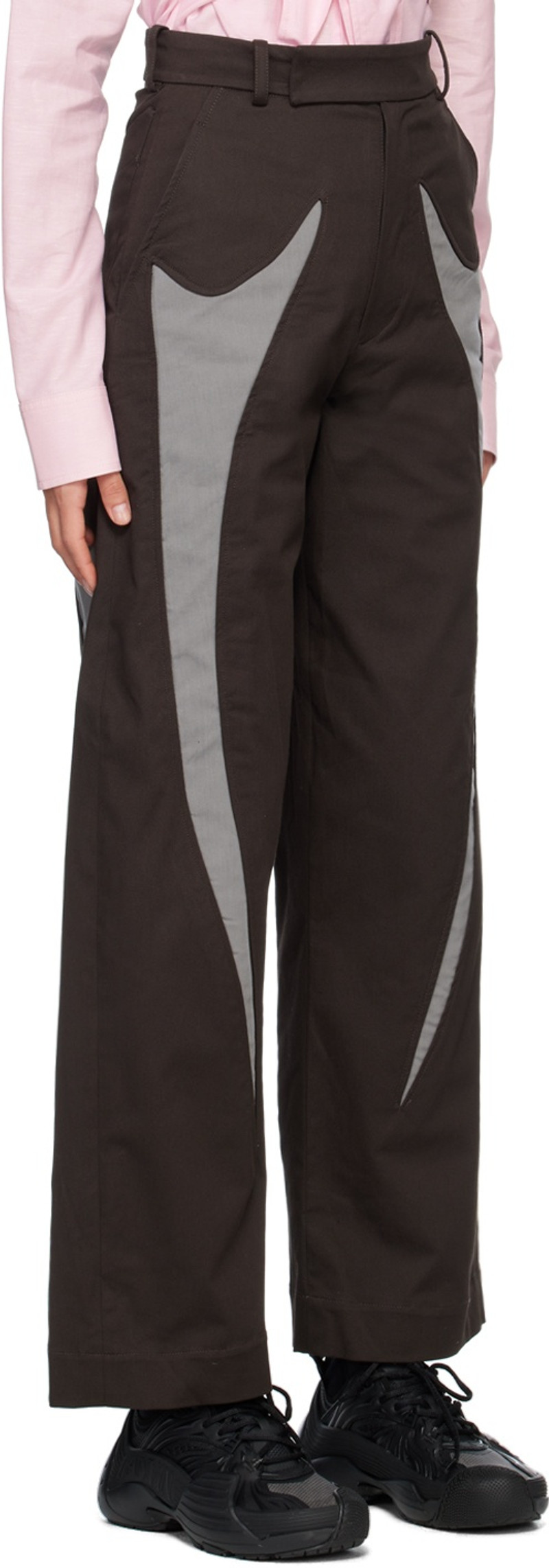 STRONGTHE SSENSE Exclusive Black & Gray Sword Trousers outlook