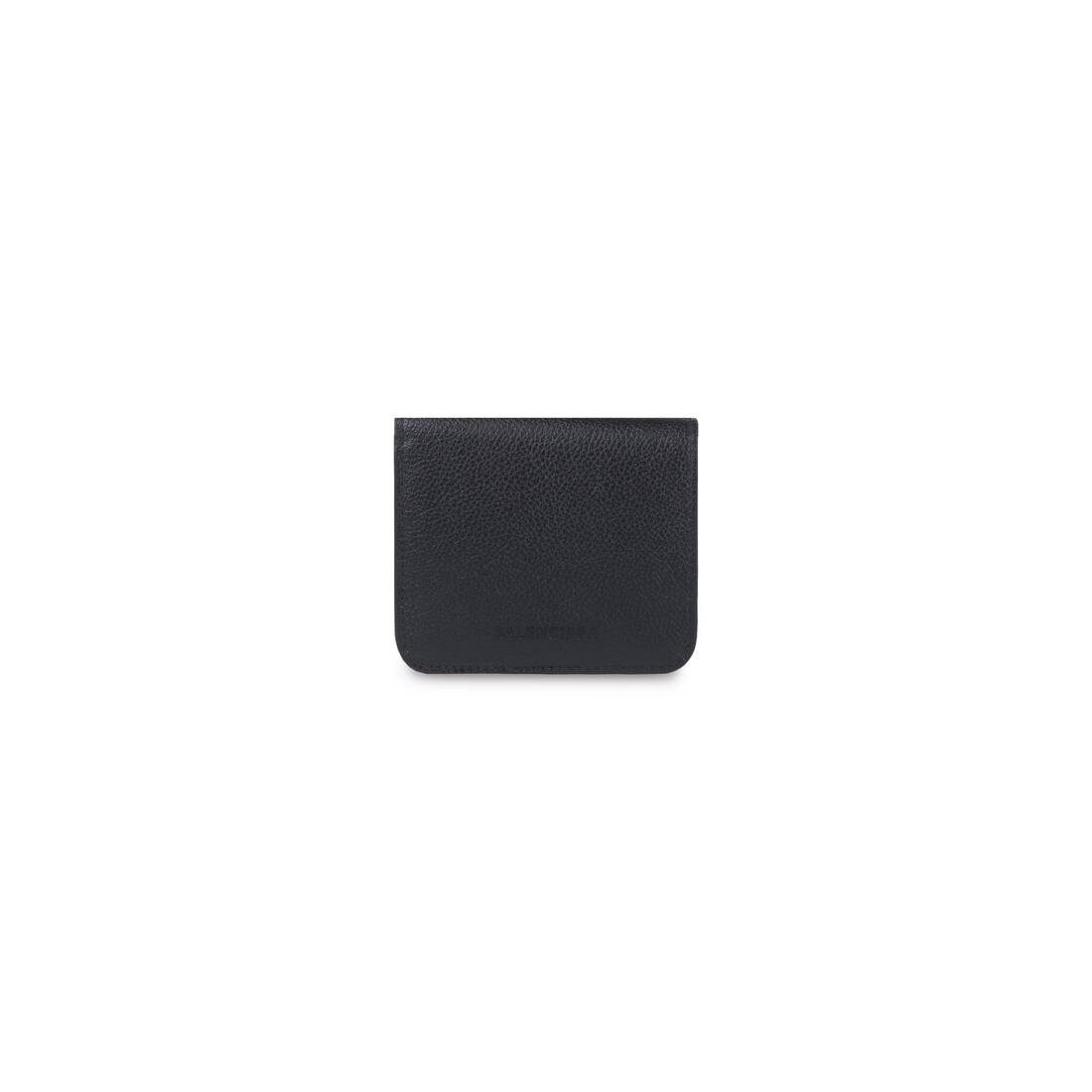 Essential Flap Coin And Card Holder in Black - 1