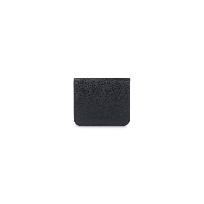 Essential Flap Coin And Card Holder in Black 1