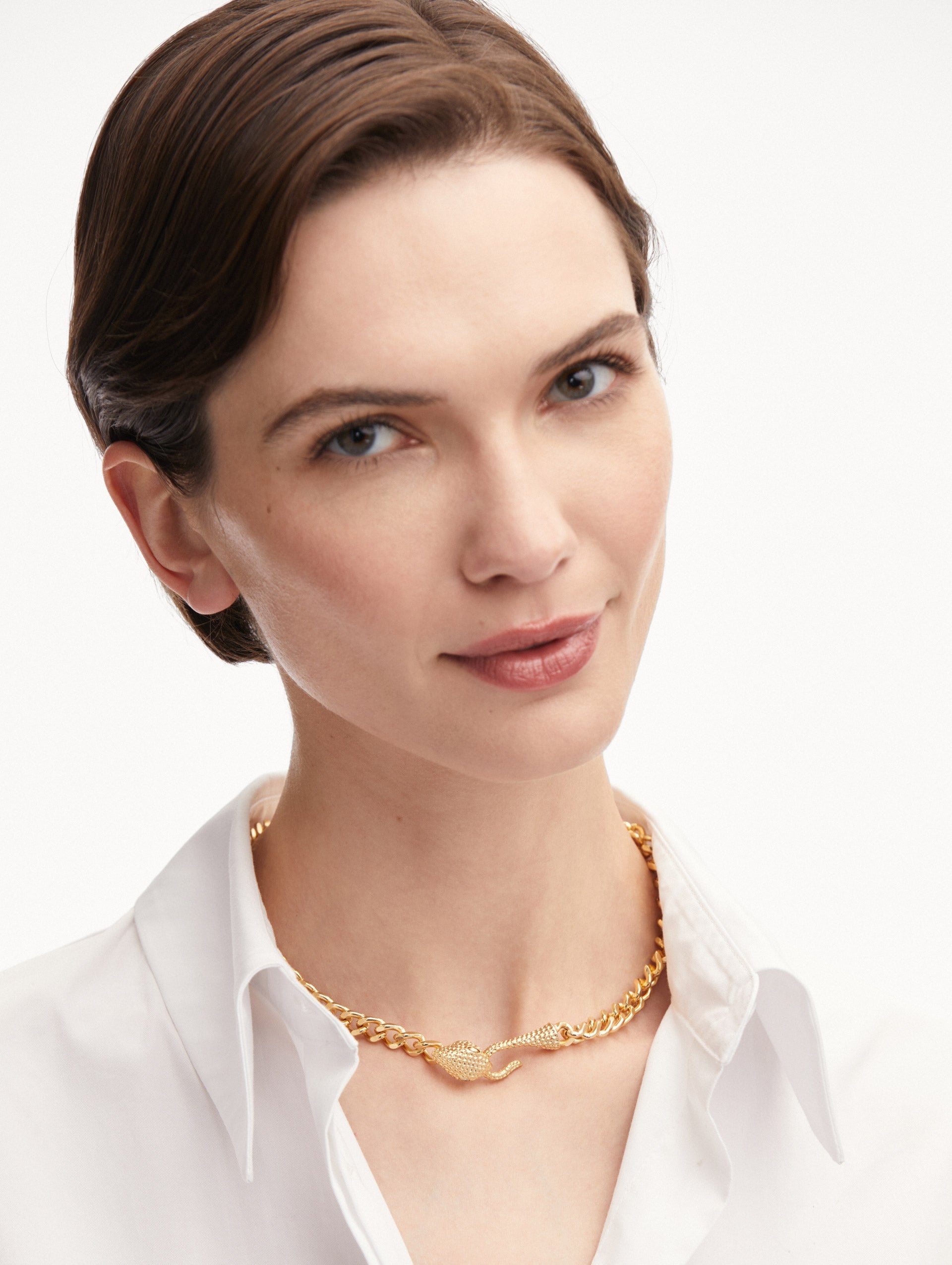 SNAKE HEAD CHAIN-LINK NECKLACE - 2
