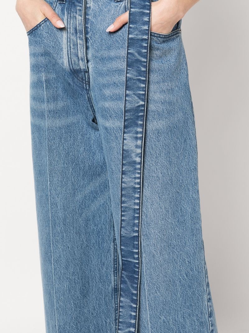 high-waisted wide leg jeans - 5