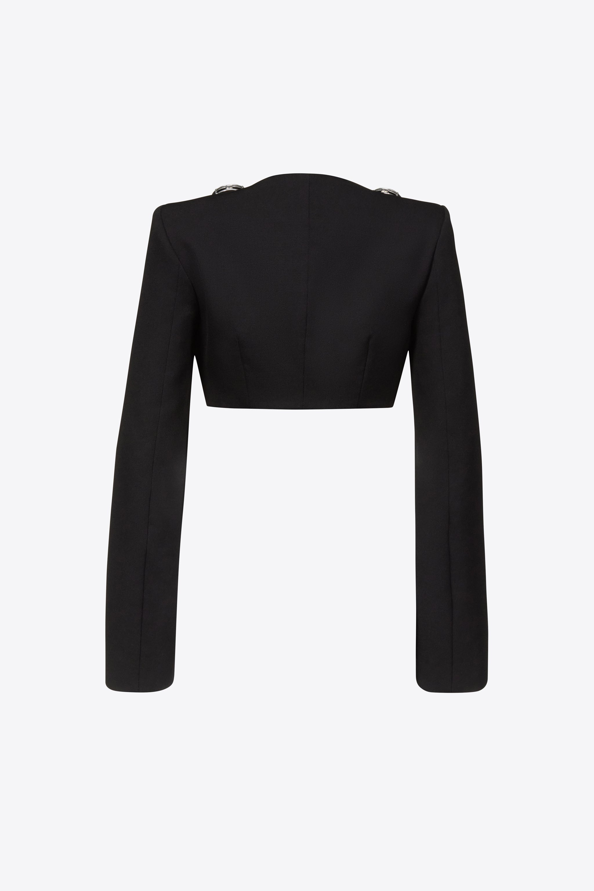JUMBO CRYSTAL CROPPED BLAZER - 2