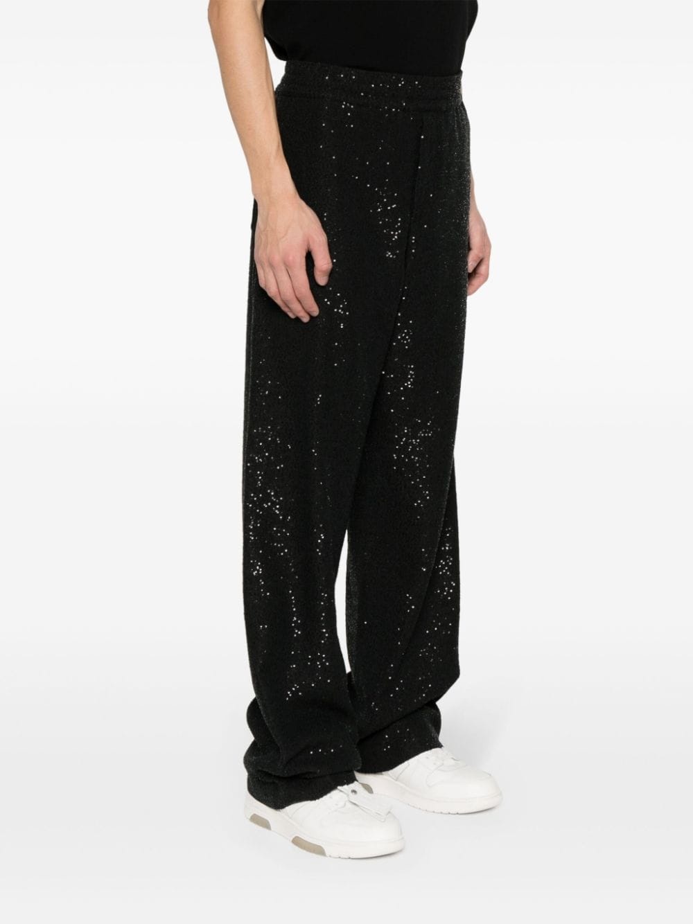sequin wide-leg trousers - 3