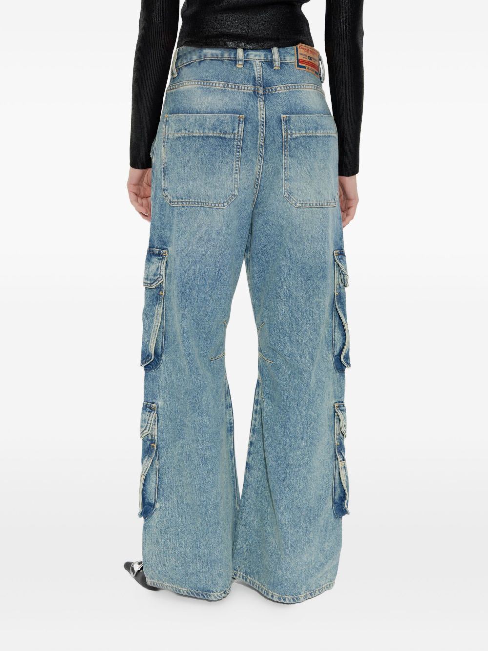 multi-pocket cargo jeans - 4