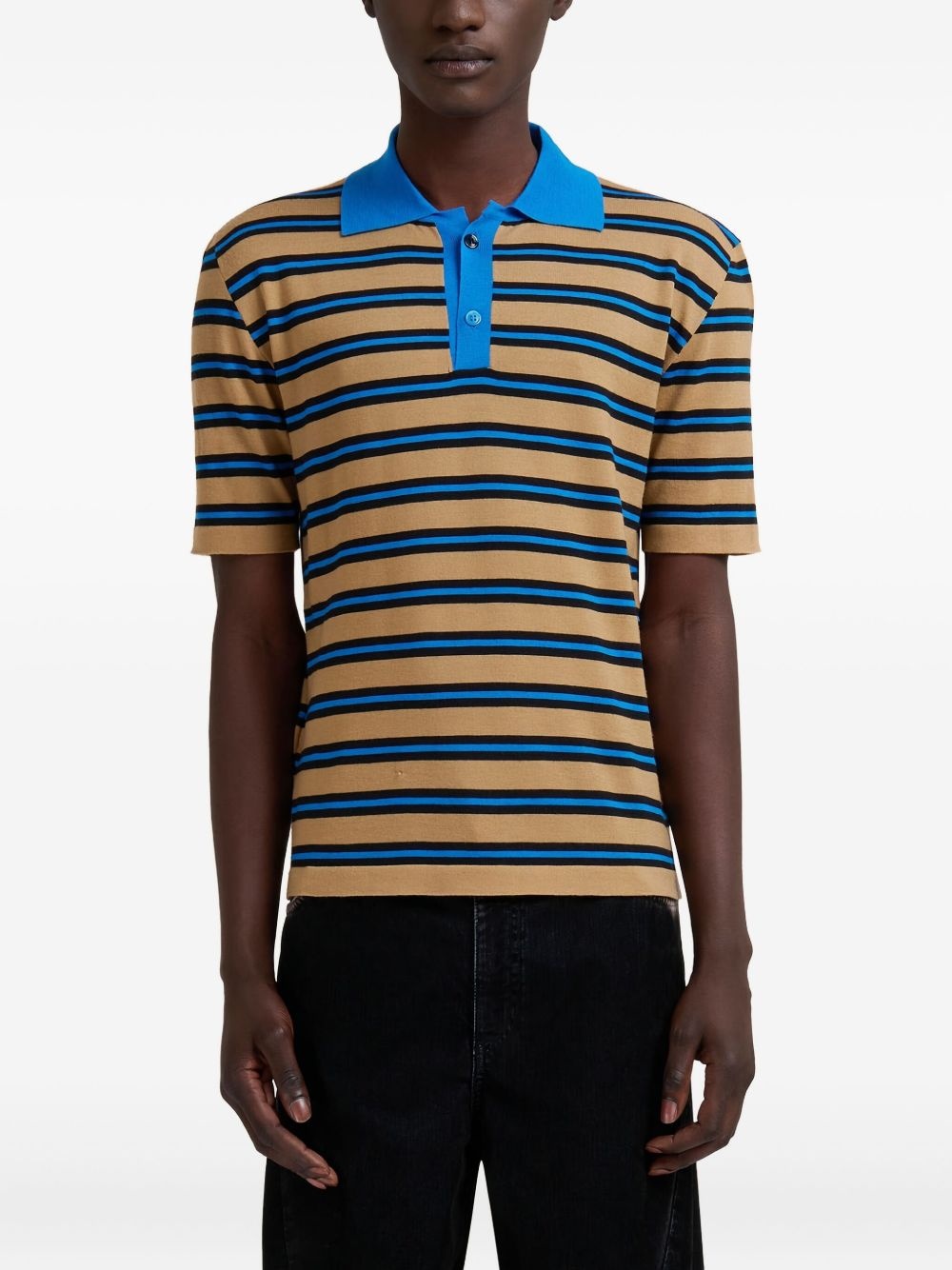 striped polo shirt - 3