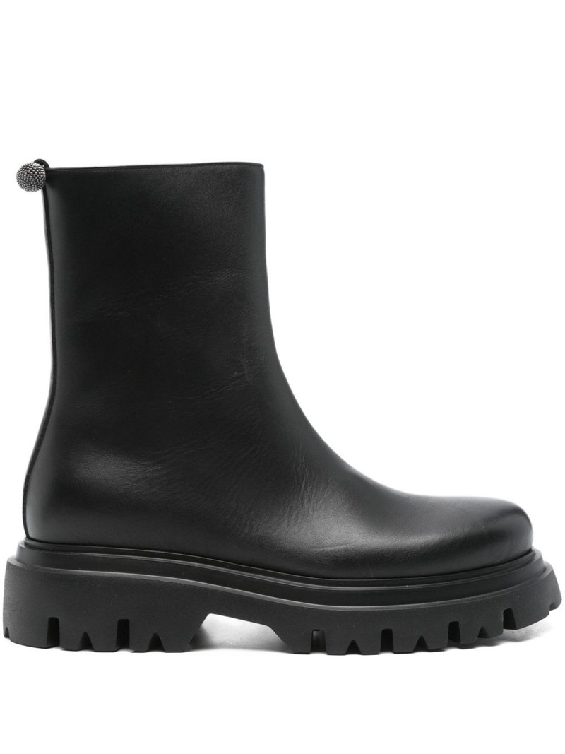 leather side-zip boots 1