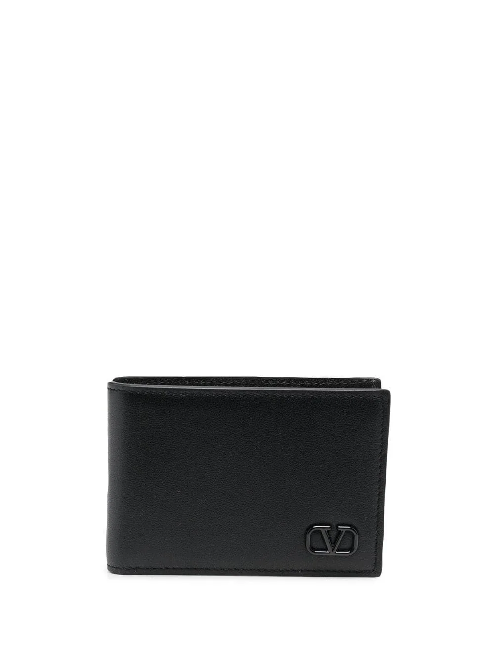 logo-lettering leather wallet - 1