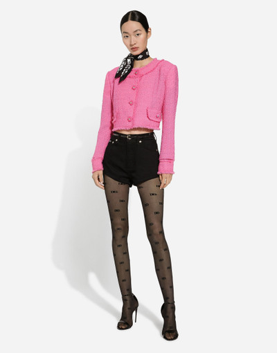 Dolce & Gabbana Short raschel tweed jacket outlook