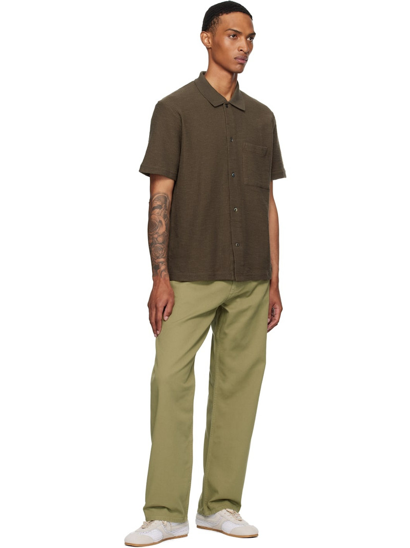 NORSE PROJECTS Brown Gustav Crochet Jersey Shirt outlook