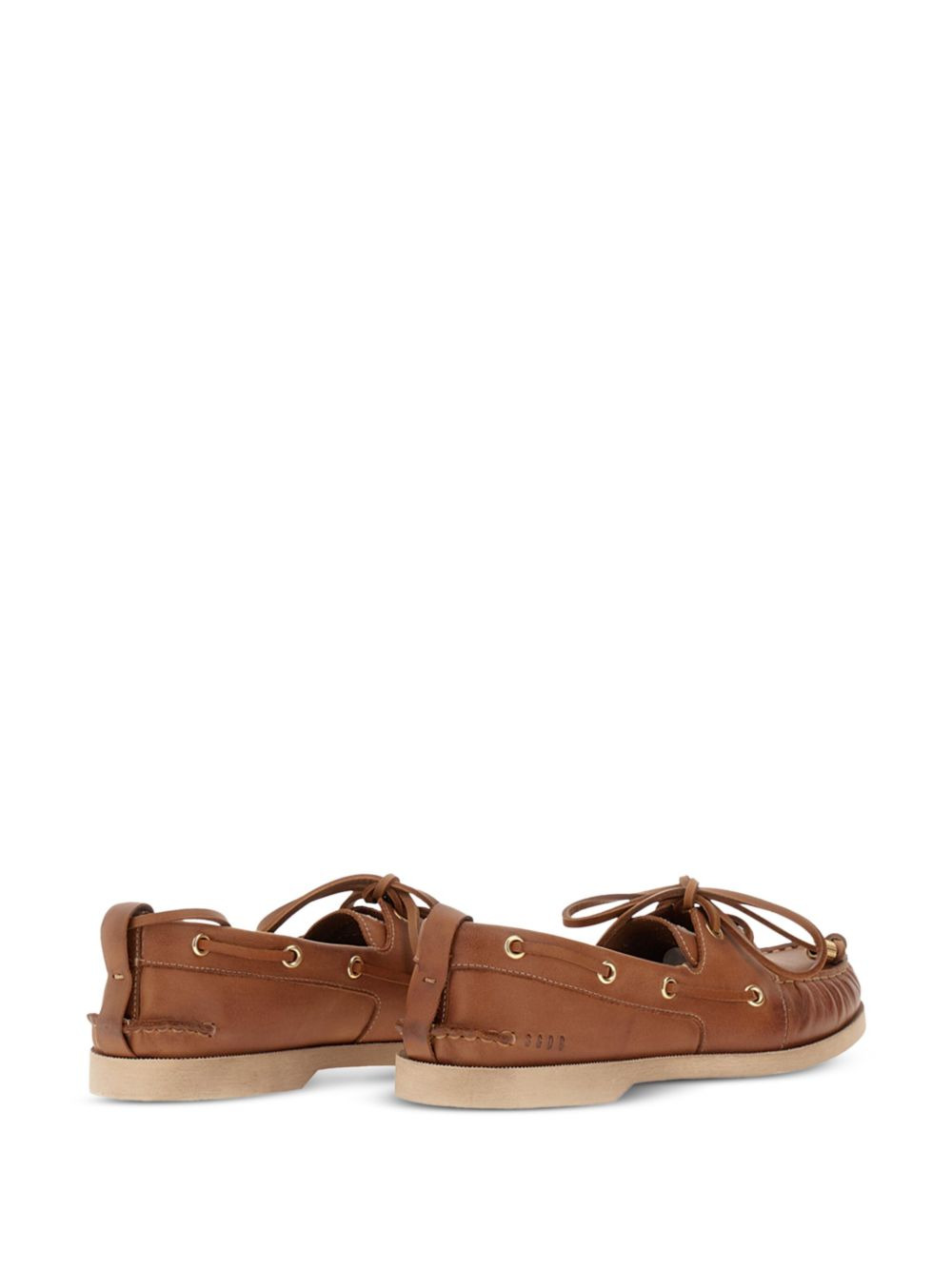 leather lace-up loafers - 2