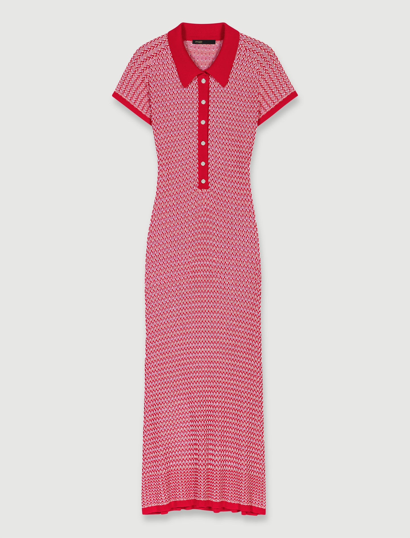 Herringbone knit maxi dress - 1