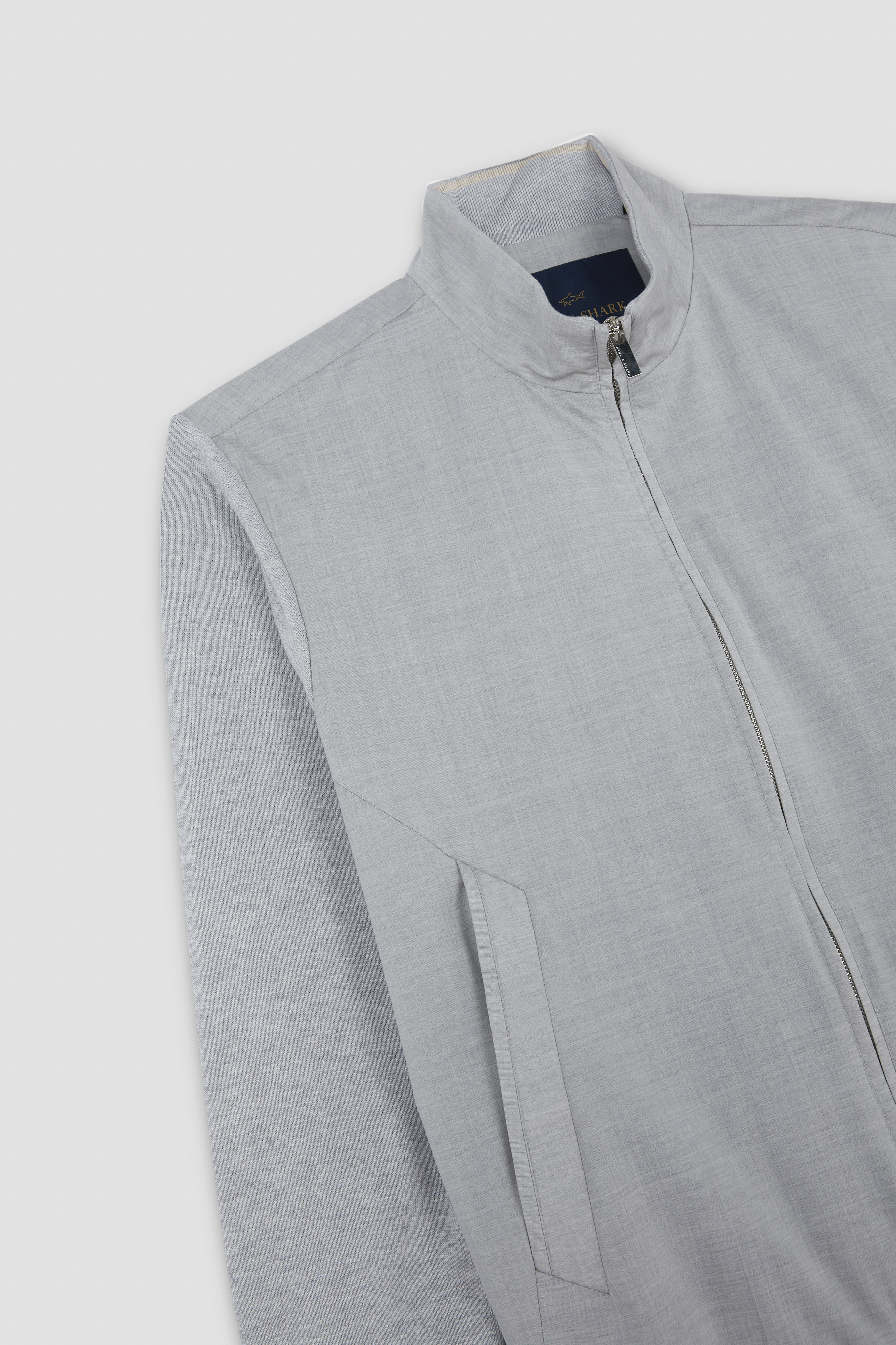 ZIPPED SWEATER IN WOOL AND SILK AND COTTON AND SILK - 6