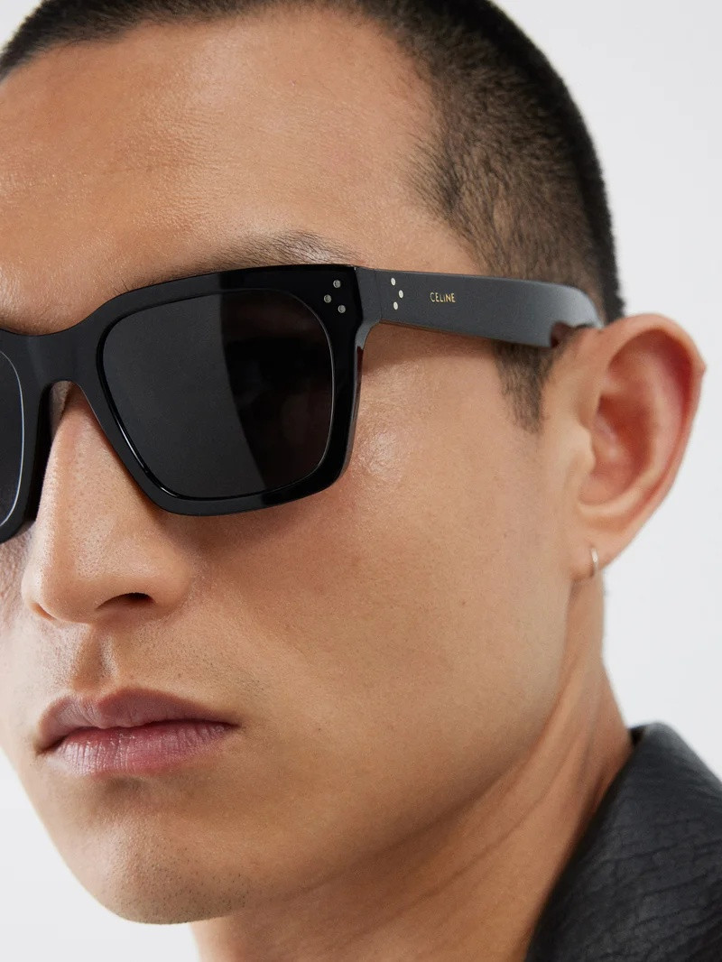 Bold D-frame acetate sunglasses 6