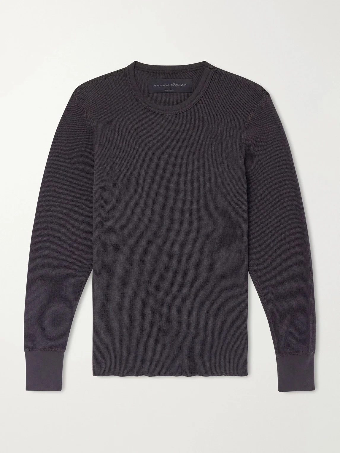Waffle-Knit Cotton Sweater - 1