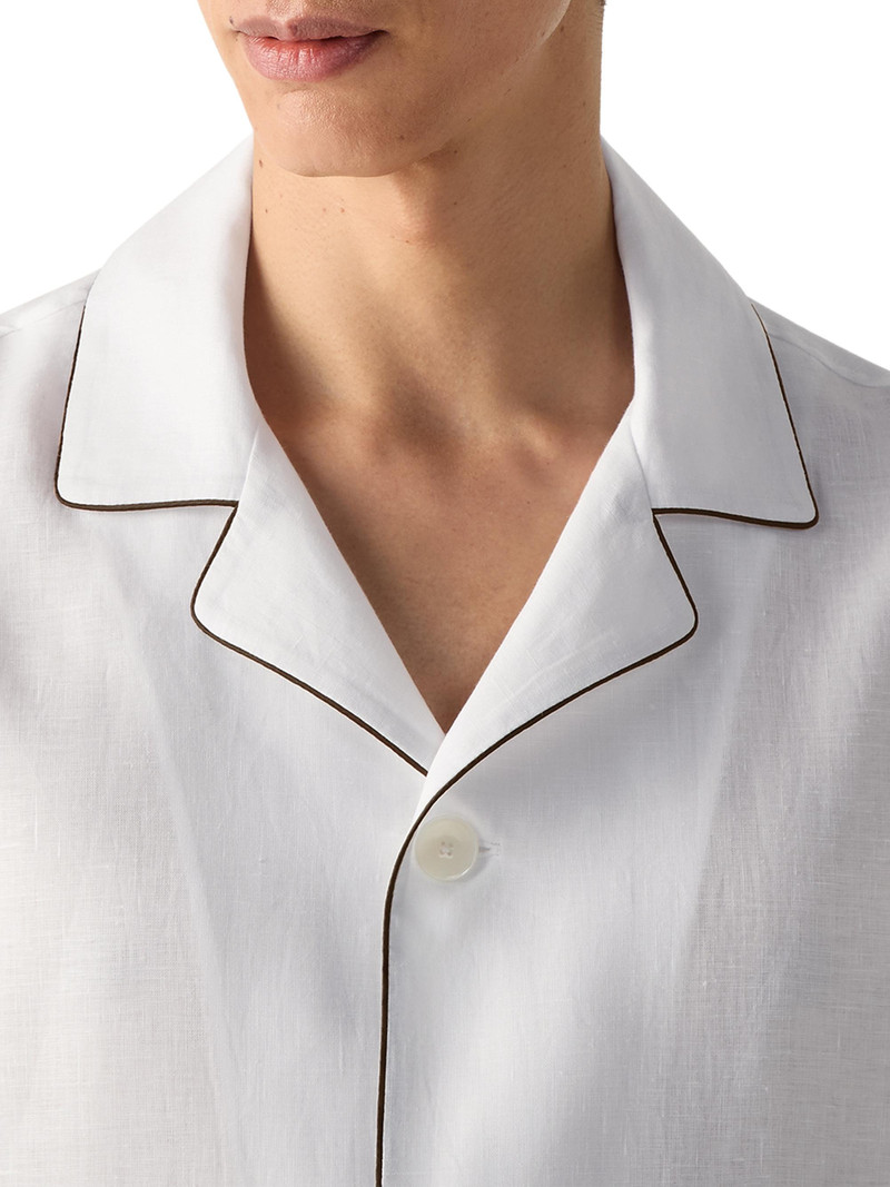 Men's Oasi Lino Pajamas - White 4