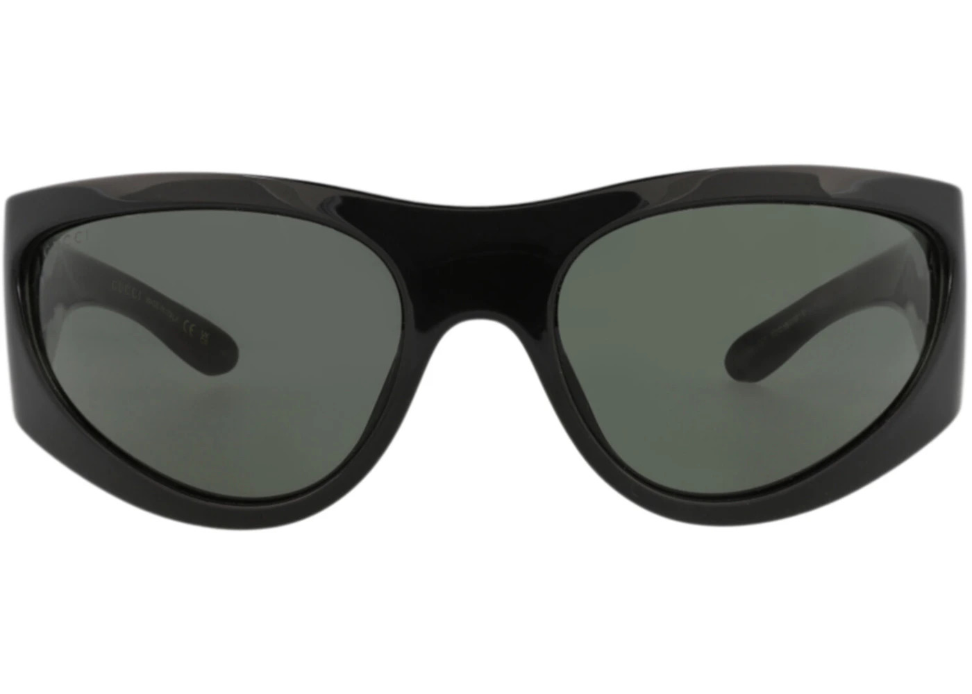 Gucci Shield-Frame Injection Sunglasses Black Black Grey (GG1575S-30014846-001) - 1