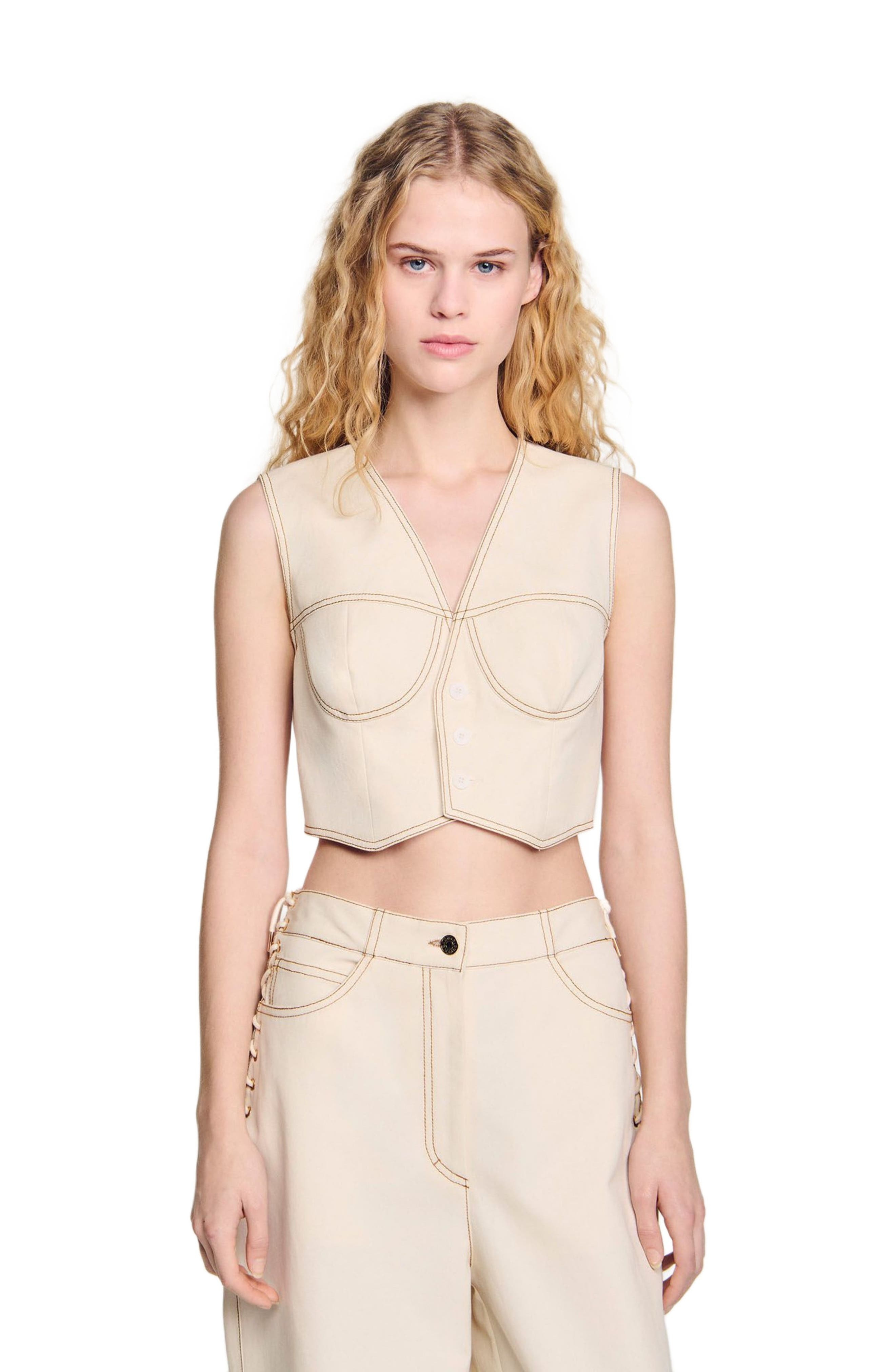 SANDRO Denim cropped jacket at Nordstrom - 3