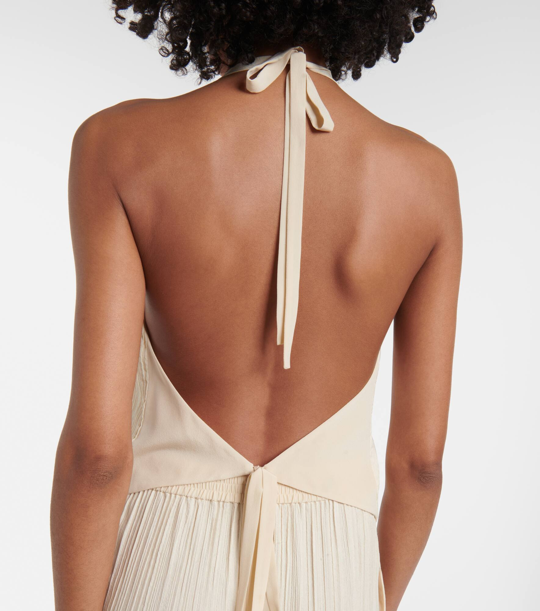 Suez pleated halterneck vest - 6