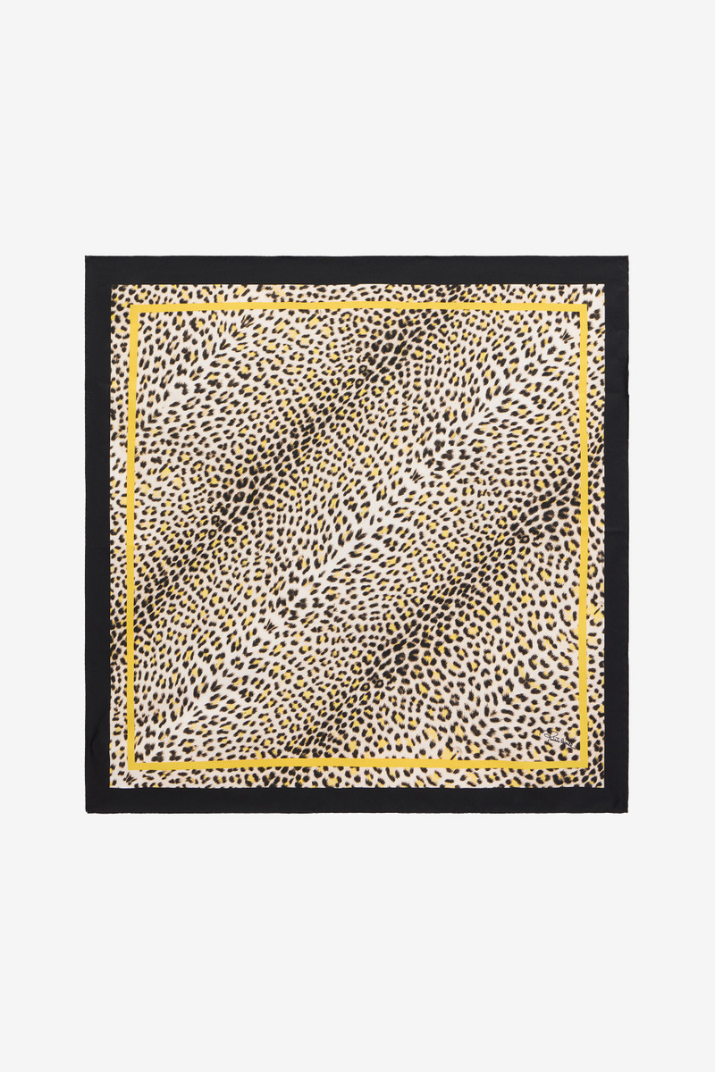 Silk Scarf with Pop Jaguar Print 1