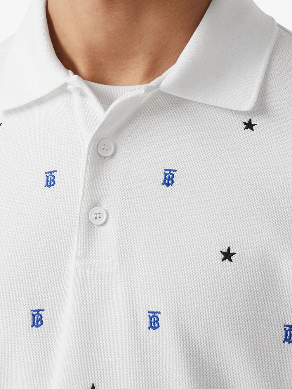 star and monogram embroidered polo shirt - 5