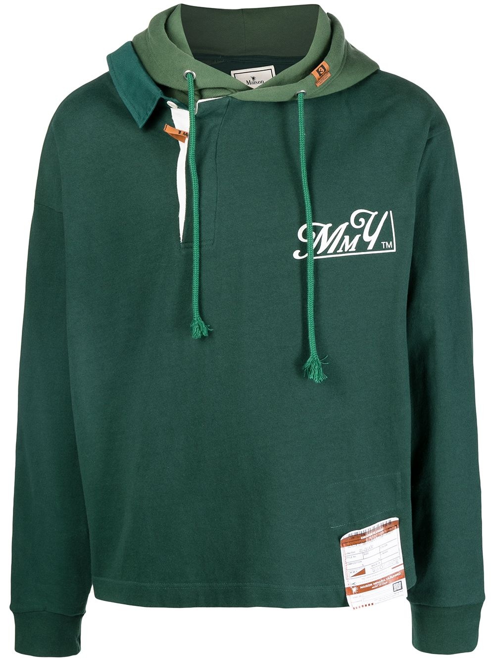 double-layer logo-print hoodie - 1