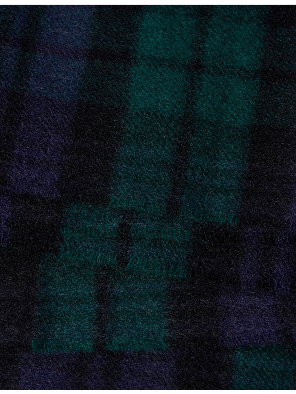 Tartan fringed-trim cashmere scarf - 2