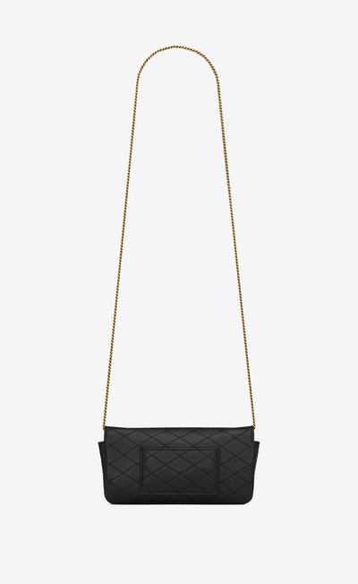 SAINT LAURENT gaby phone holder in quilted leather outlook