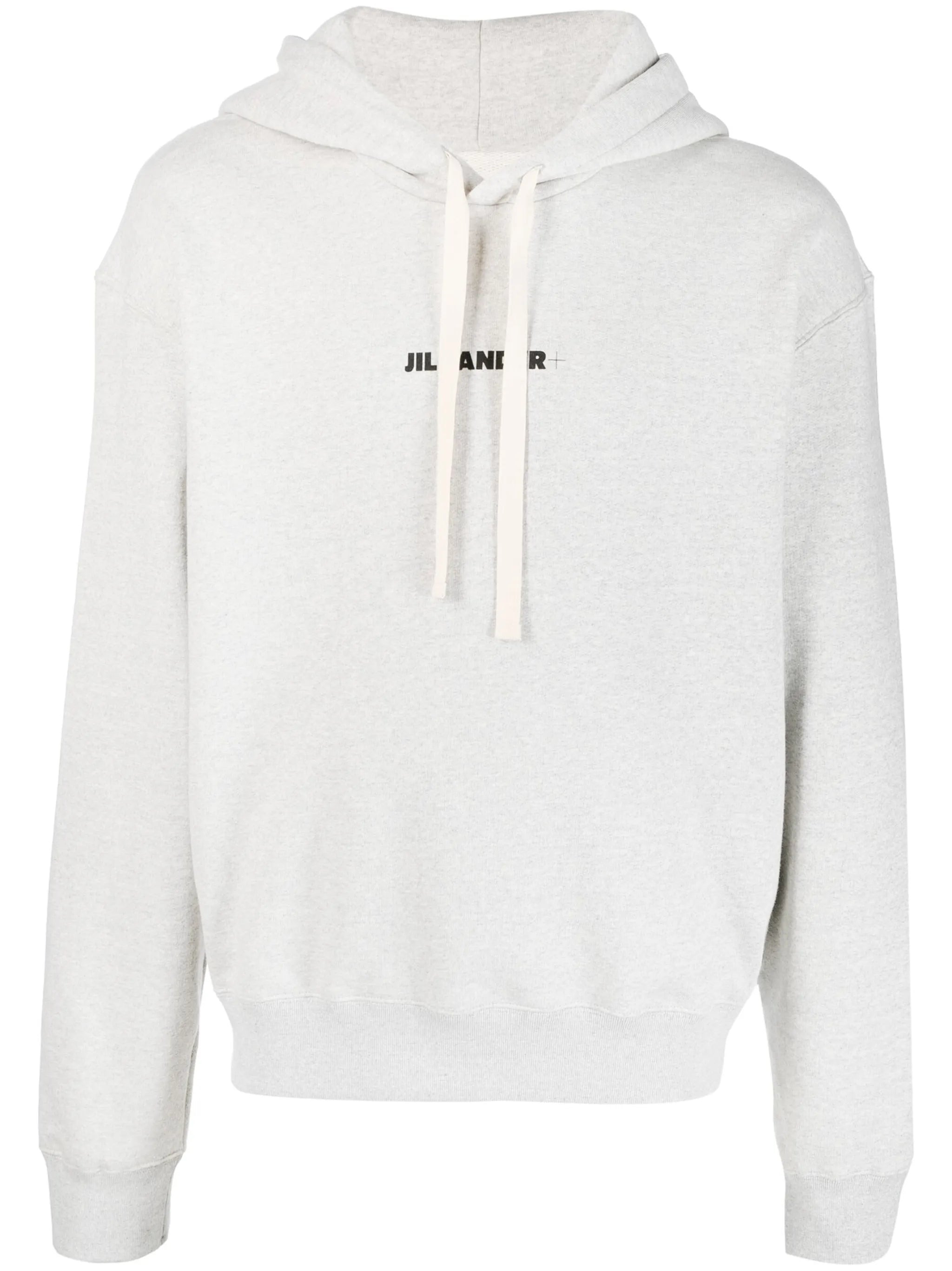 logo-print cotton hoodie - 1