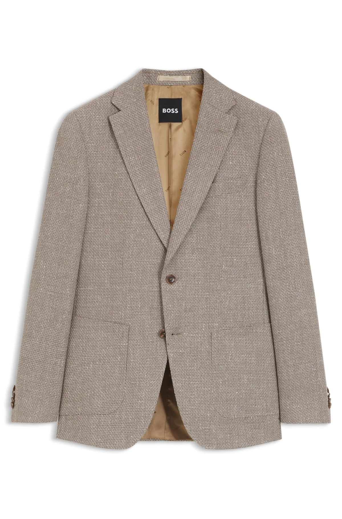 SLIM-FIT BLAZER IN A PATTERNED VIRGIN WOOL BLEND - 1