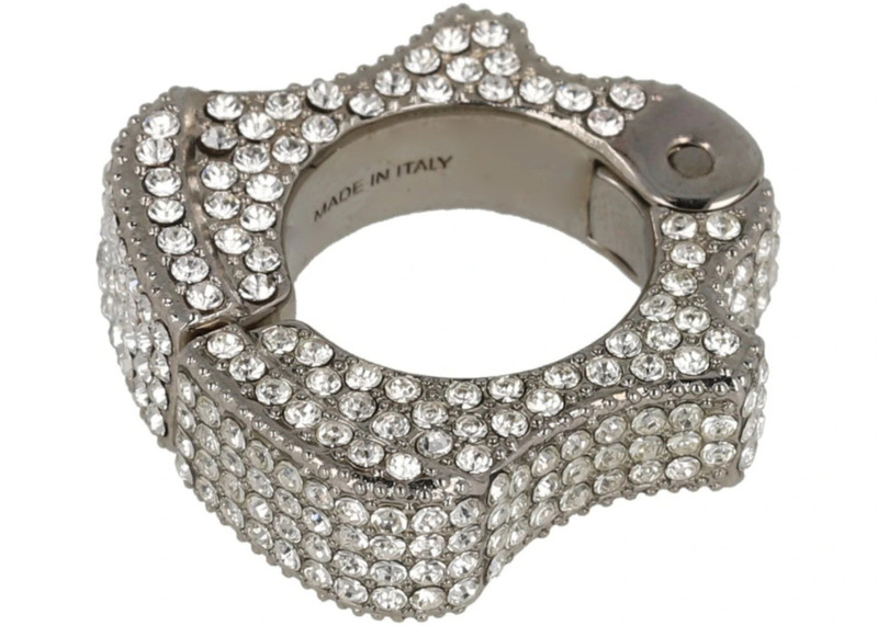 Givenchy Givenchy Single G Can Crystal-Embellished Earring Silver outlook