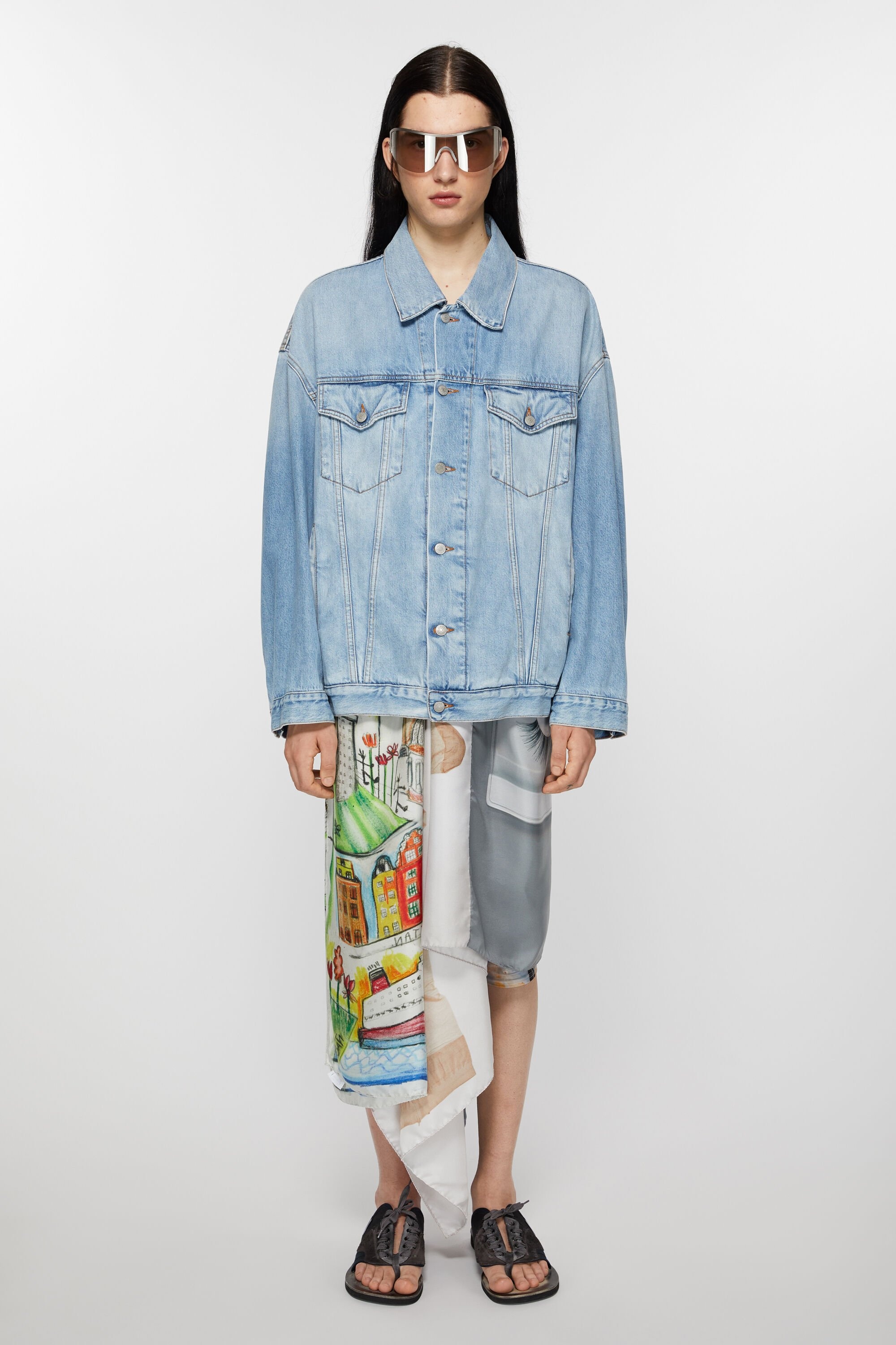 Denim jacket - Oversized unisex fit - Light blue - 2