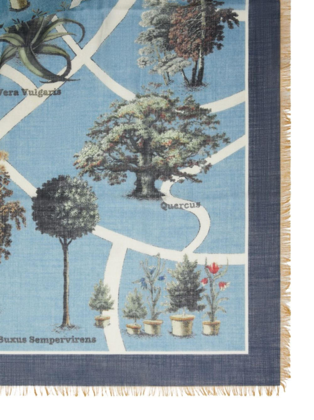 botanical-print scarf - 2