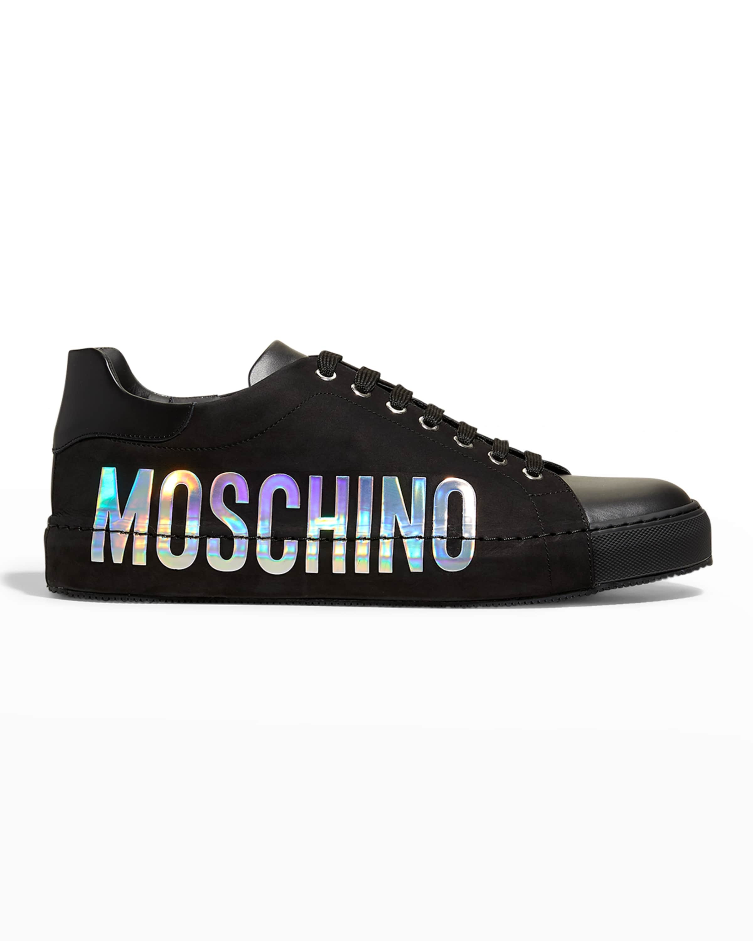 Men's Iridescent-Logo Low-Top Sneakers - 1