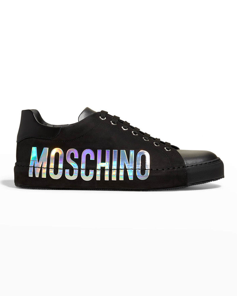 Men's Iridescent-Logo Low-Top Sneakers 1