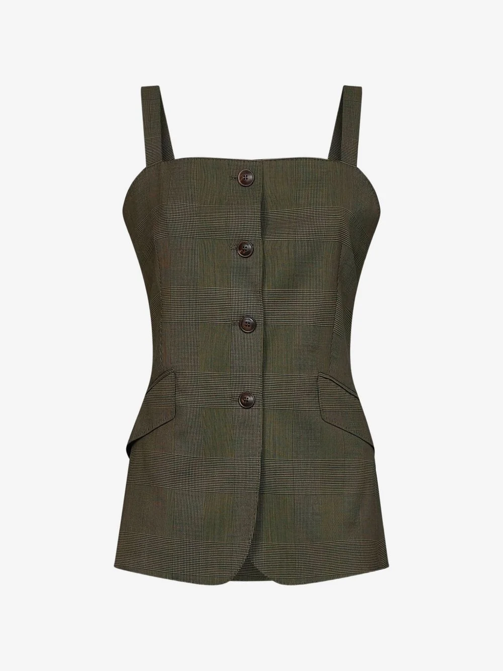 Glen checked wool top - 1