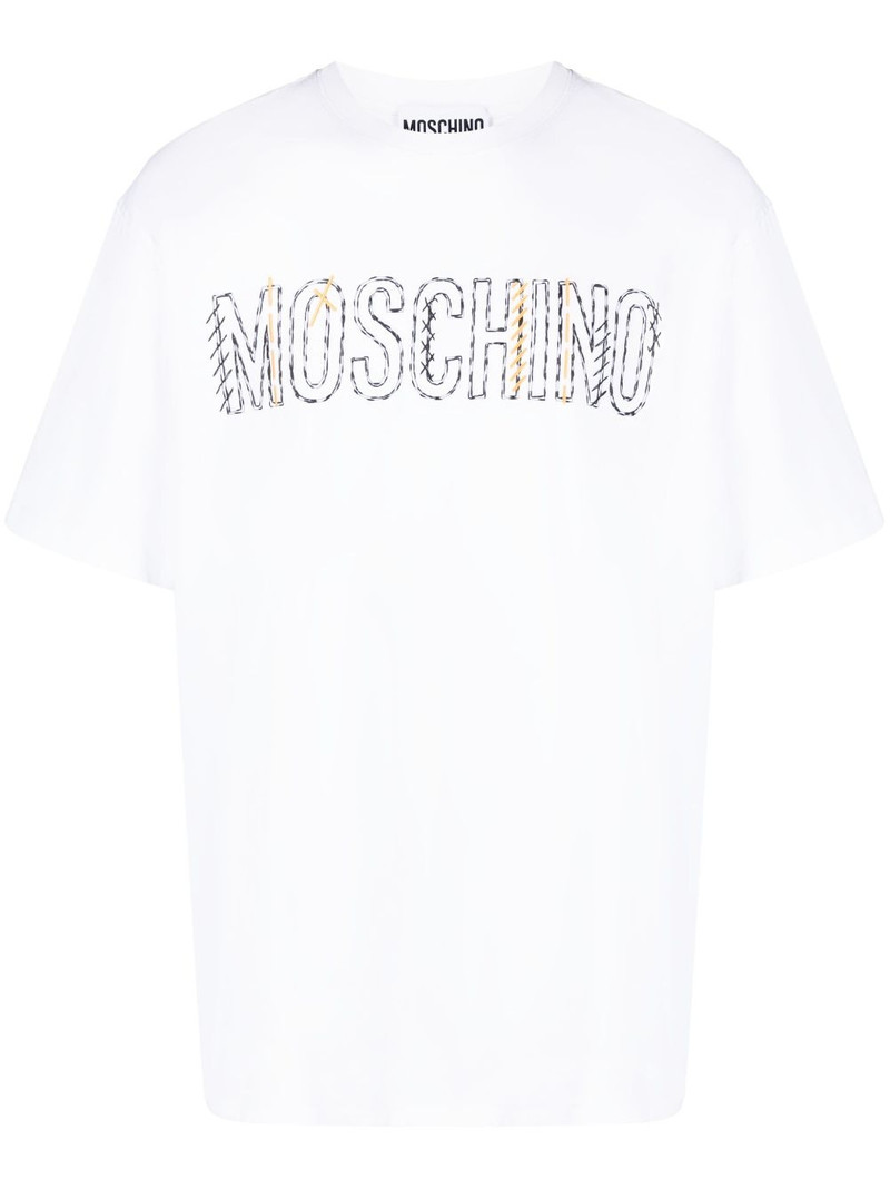 embroidered-logo cotton T-shirt 1