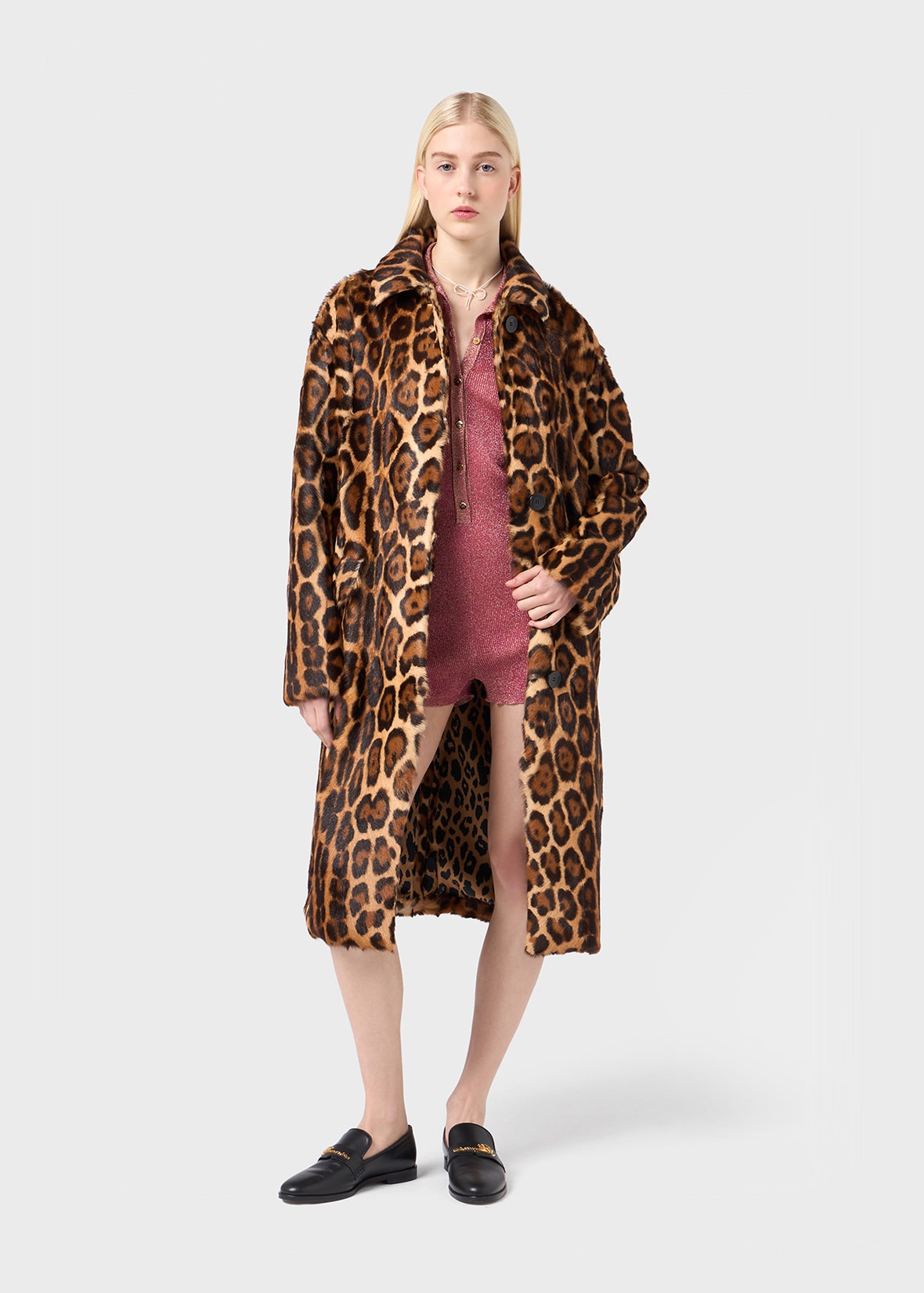 ANIMALIER PRINT FUR COAT - 2