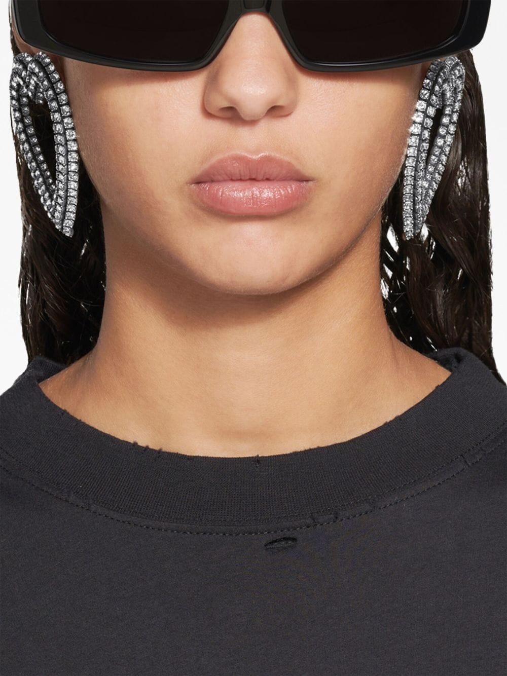 Heart 2.0 crystal-embellished earrings - 2